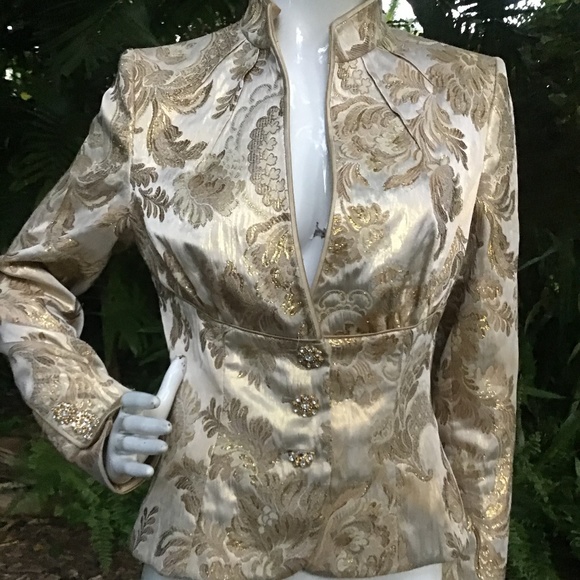 Vintage Gizia Brocade gold Jacket